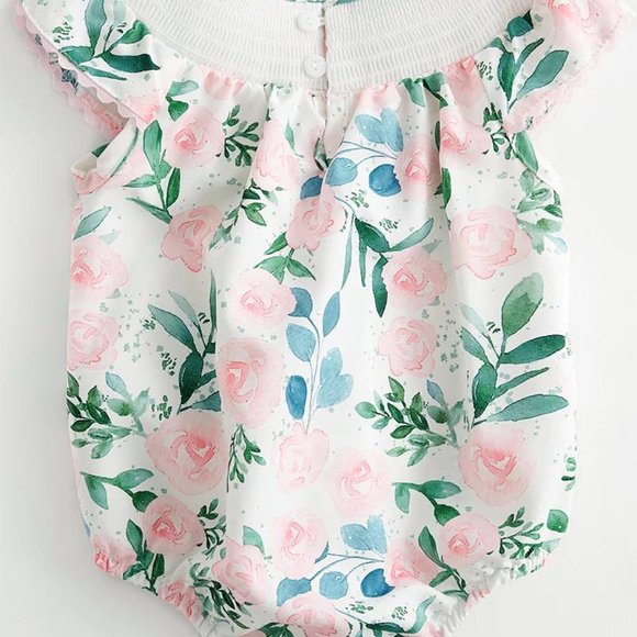 Smocked Baby Girl Bubble - Picture 5 of 6